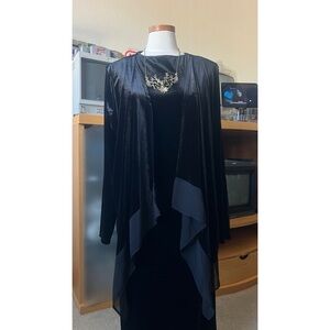 Elegant Velvety Top with Sheer Trim